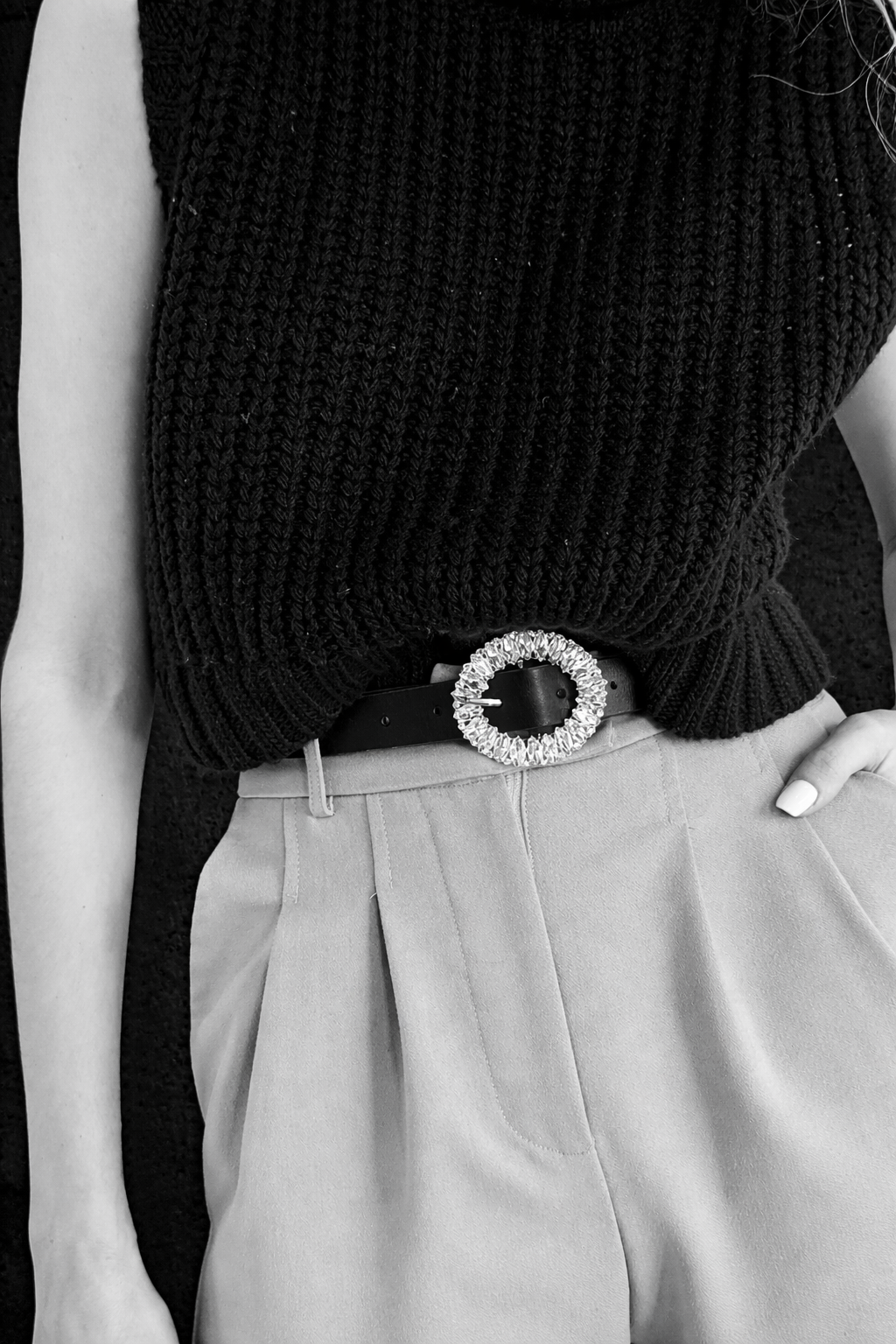 Cinturon de mujer de aro con diamantes