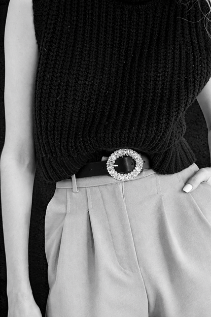 Cinturon de mujer de aro con diamantes