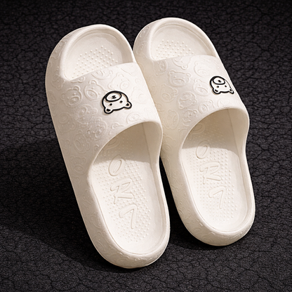chanclas con estampado de oso