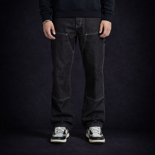 pantalon con costuras ancho