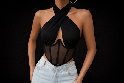 Top cuello cruzado Carlotte