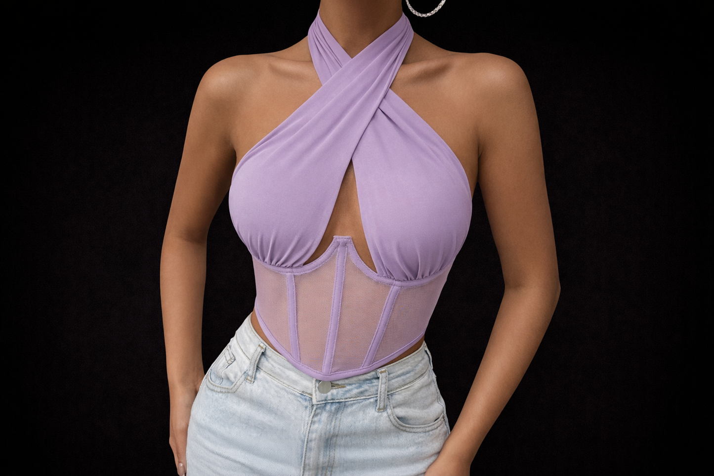 Top cuello cruzado Carlotte