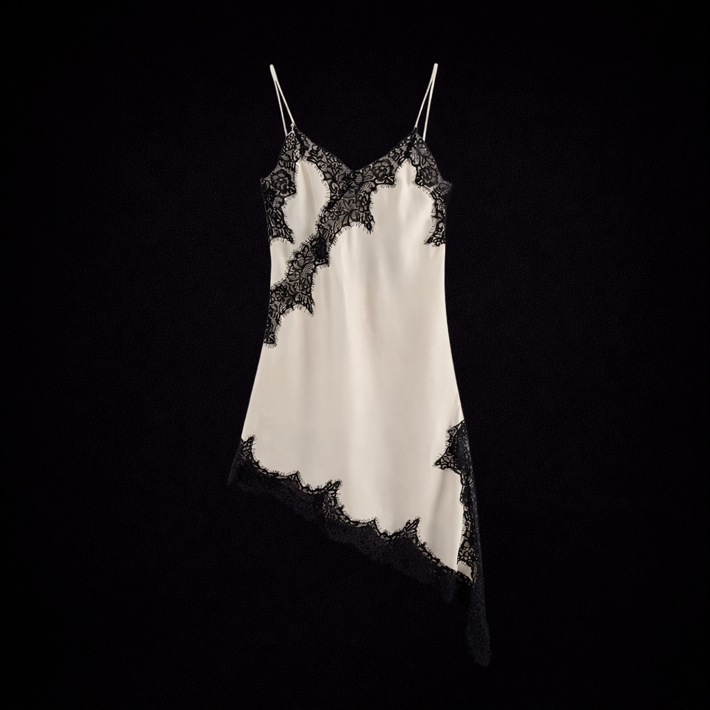 Top satinado detalle lencero Luisa